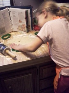 cutting out cookies